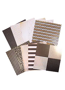 Набор бумаги для скрапбукинга с фольгир «Магический чёрный», 10 листов 30.5×30.5см 2983589