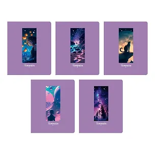 Тетрадь в клетку Listoff, "Total Lilac. Landscapes", 48 листов, в ассортименте 3033033