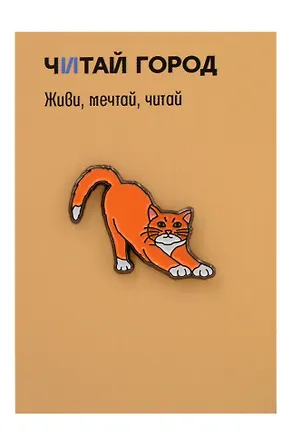 Значок металлический Рыжая кошка (знЗвРк1) 3156455