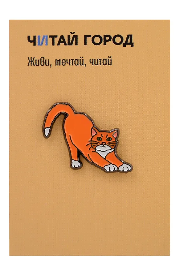 Значок металлический Рыжая кошка (знЗвРк1) 3156455 — 1