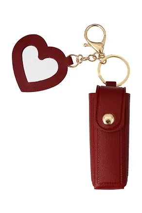 Брелок-футляр для помады с зеркалом Бургунди (текстиль) (12-3307025189-19) 3112445