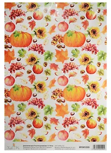 Декупажная карта Богатый урожай (фон) 21*30см