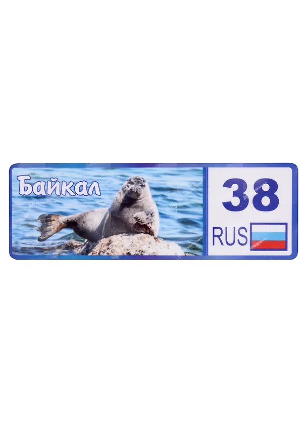 ГС Магнит Байкал Байкальская нерпа номер региона (дерево)(11х4см) 2962736 — 1