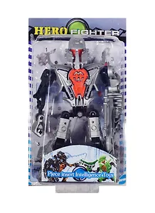 Робот-трансформер Hero Fighter в блистере серый (15-01842-2010-3-grey)