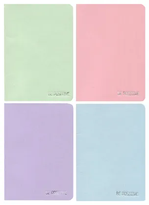 Записная книжка А6 42 листа в линейку, "Be positive", сшивка, в ассортименте 2884860