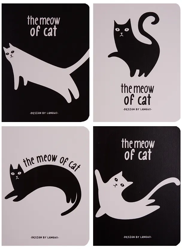 Записная книжка «The cats meow» А6, 24 листа в клетку, сшивка, Languo, в ассортименте 242904 — 4