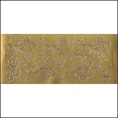 Контурные наклейки Цветы (191600) (лист) (зол.) (10х23см) 2260891 — 2