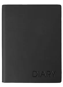 Ежедневник недат. А6 152л "Radiant" черный, иск.кожа, интегр.переплет, покрытие Soft Touch, офсет, скругл.углы, ляссе