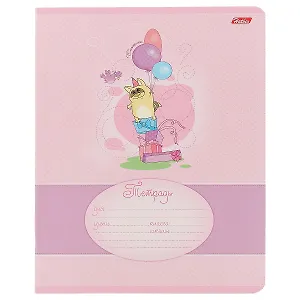 Тетрадь в крупную клетку Hatber, "Милые енотики", 12 листов, в ассортименте