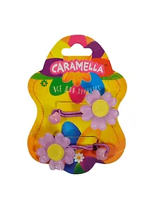 Набор резинок для волос Ромашки (23155) (2шт) (фиол./желт.) (акрил) (Caramella) (упаковка)
