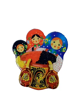 Магнит Матрешки с красной и черной икрой (смола) (02-34-MI-1) 2388570