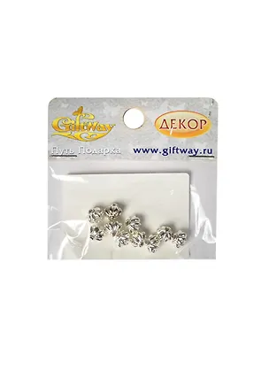 Фурнитура металл бусина Фонарик св. серебро (00009802) (9 мм) (10 г/уп.) 2422571