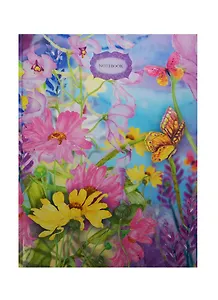 Книга для записей А4 100л кл. "Цветы. Акварель" 7БЦ, гл.лам, Listoff