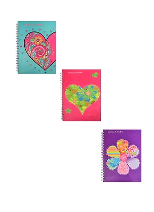 Тетрадь А4 120л кл. "Jolie" тв.обл, евроспираль, гл.лам., выб.УФ-лак, ассорти, MARKER ARTE 231154