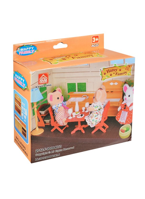 Игровой набор Мебель для кухни (шкаф буфет посуда) (012-03B) (Happy Family) (3+) (коробка) 2422373 — 1