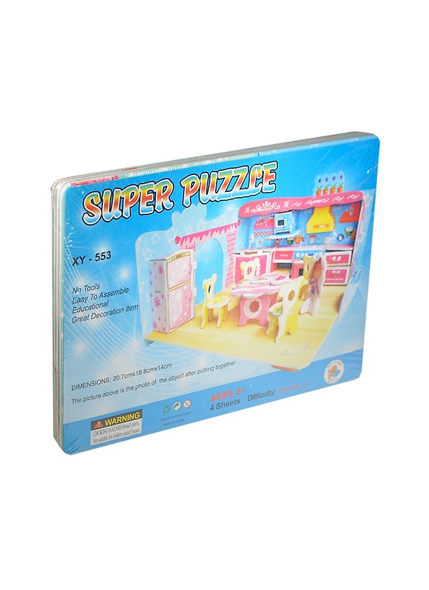 Конструктор 3D Волшебная кухня (XY-553) (124369) (20,7х18,8х14см) (Super Puzzle) (3+) 2420321 — 1