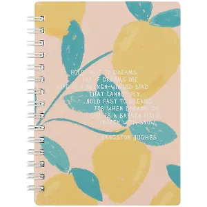 Записная книжка А6 80л кл. "Pastel", лимоны, мягк.переплет, спираль