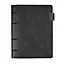 Папка-обложка для тетради со сменными блоками А5+ "ТИВОЛИ ЧЁРНЫЙ" кожзам, мягк.переплет, петля для ручки, инд.уп. — 2985806 — 1