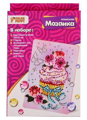 Набор для творчества Color Puppy Алмазная мозаика Пирожное10*15см 2788226