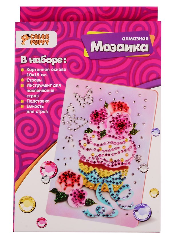 Набор для творчества Color Puppy Алмазная мозаика Пирожное10*15см 2788226 — 1