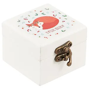 Шкатулка с зеркалом Лиса Fox box (дерево) (6,5*6,5*5см)