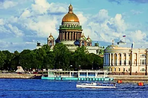 Открытка с видами (СПб) Река Нева.Вид на Исаакиевский собор [SPB-014]