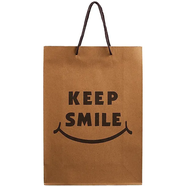Пакет А4 "KEEP SMILE" черн.шрифт, крафт, нейтр. 261331 — 2