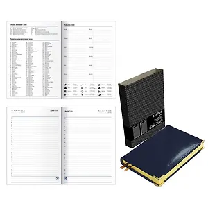 Ежедневник, Эксмо А5 152л. недатированный STATUS. Синий рецикл.кожа с поролоном ЕКС51915203