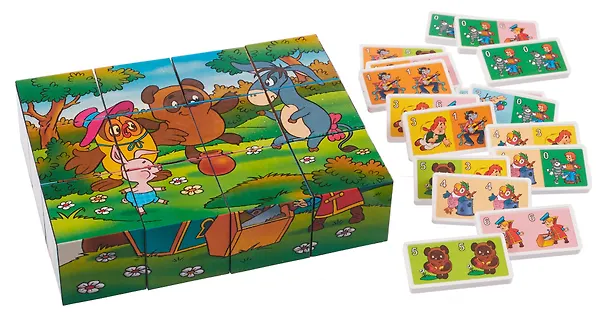 Игровой набор, Дрофа, Кубики, домино 2175453 — 4