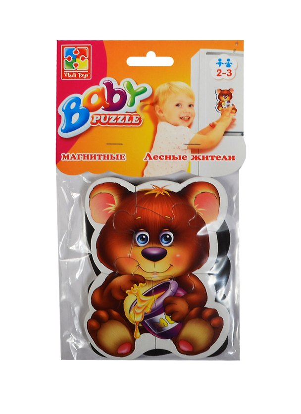 Мягкие магнитные Беби пазлы Лесные жители (VT3208-03) (2-3л.) 2419550 — 1