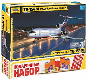 Сборная модель ЗВЕЗДА, Самолет, ТУ-154М, 1:144