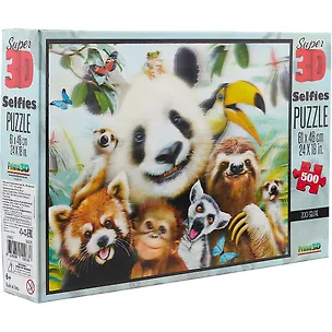 Пазл Super 3D, Howard Robinson: Зоо селфи 500 эл.,61*46см. 2663685