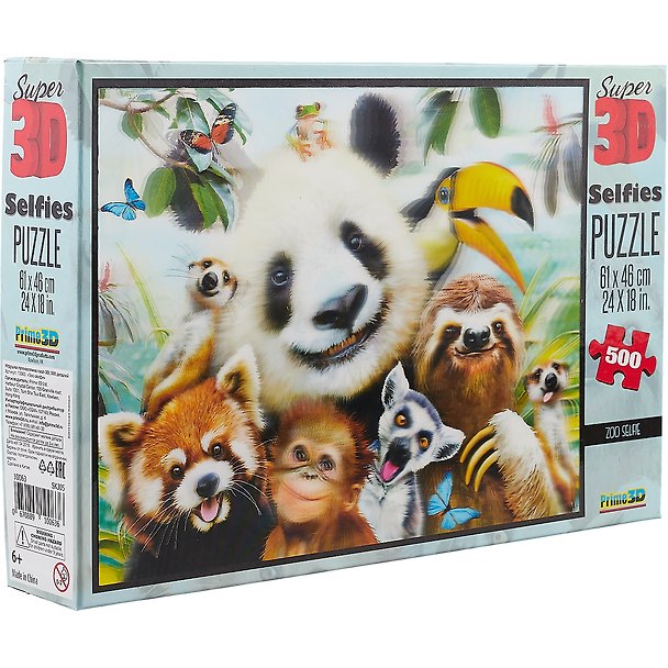 Пазл Super 3D, Howard Robinson: Зоо селфи 500 эл.,61*46см. 2663685 — 1
