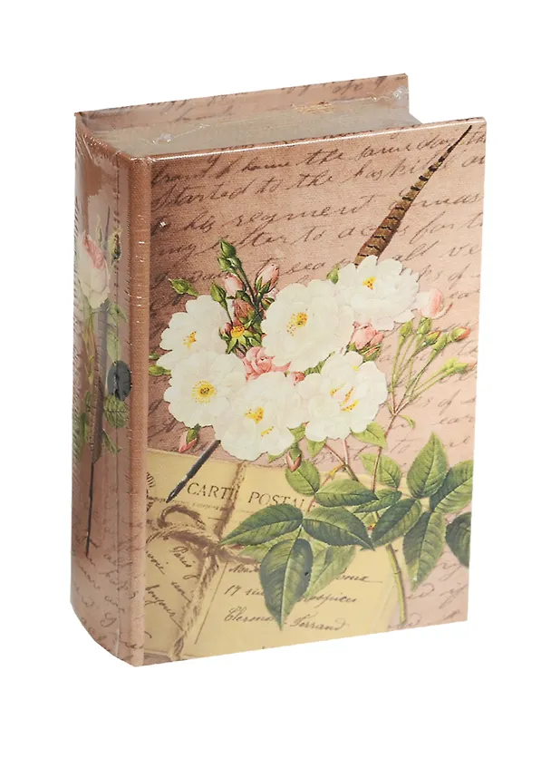 Шкатулка-книга сейф МДФ Белые розы (39511) (17х11х5) 2519400 — 1