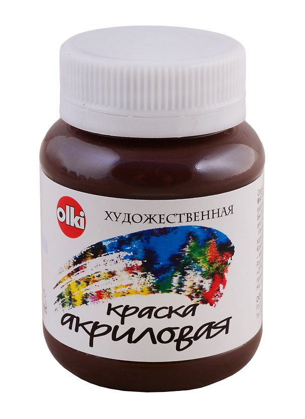 Акриловая краска ван-дик коричневый 100 мл, Olki 254425 — 1