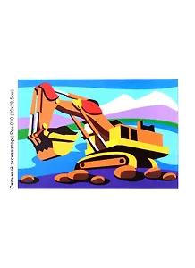 Ркн-030 Картина по номерам Сильный экскаватор (набор для творч.) (LORI) (5+) (коробка)