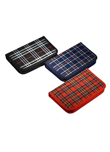 Пенал школьный 1отд. "Шотландка" 13*19см, ассорти, Black Ant