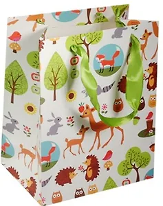 Пакет подарочный бумажный А4 "Лесные жители"