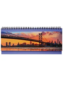 Планинг недатированный 56 листов "Городской стиль. Вечерний мост" настольный