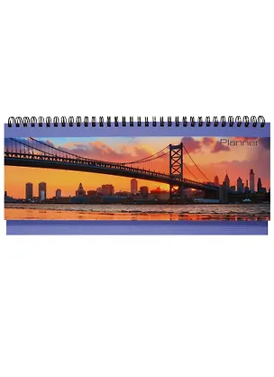 Планинг недатированный 56 листов "Городской стиль. Вечерний мост" настольный 245436