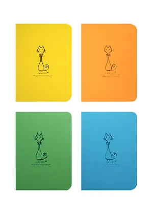 Записная книжка А7 34л 90*120мм "HIMI CAT" нелин.блок, сшивка, карт.обл, тонир.бумага, ассорти 238433