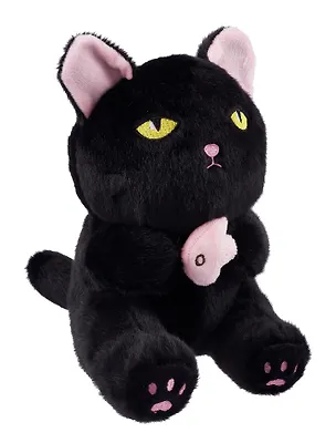 Мягкая игрушка Котик черный с рыбкой (23см) (12-00960-K7) 3045369