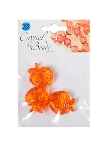 Бусины Кристальная игра Яблоки оранжевые (CRP160) (3шт) (упаковка)