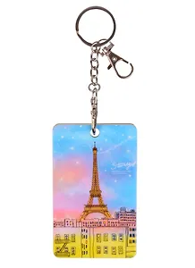 Чехол для карточек с карабином Ночной Париж (пластик) (ПВХ бокс) 12-7080-1357