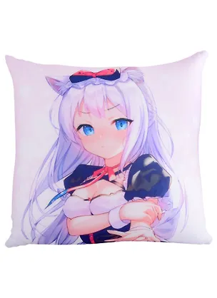 Подушка-антистресс Аниме Девушка с ушками (Сёдзё) (цветная) (30х30) 2923818