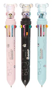 Ручка шариковая "Мишка", автоматическая 10 цветов, в ассортименте