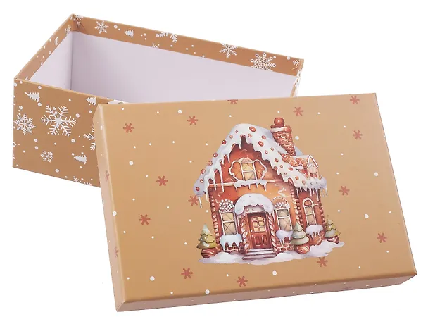 Коробка подарочная "Пряничный домик" 23*16*9,5, НГ, картон 3104098 — 3