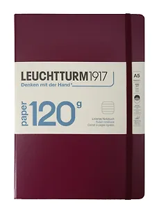 Книга для записей A5 100л лин. "Edition 120G" тв.обложка, цвет красный портвейн, Leuchtturm1917