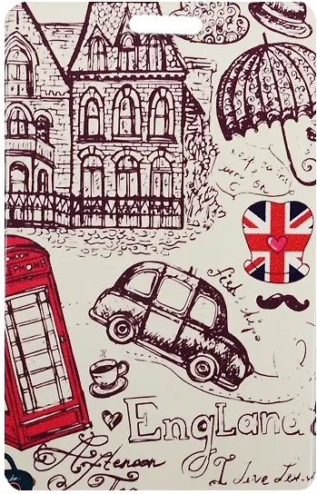 Чехол для карточек London Зонтик шляпа усы 2505638 — 1