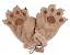 Перчатки Кошачьи лапки с когтями (коричневые) (иск.мех) (12-38092-202406-24) Bookvalno — 3046042 — 2